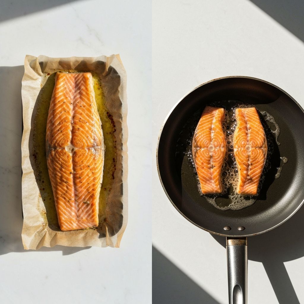 Comparison of cooking methods - baking and frying